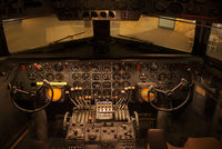 N334AA - Flight deck of American Airlines flagship 'Vermont', on display at the National Air and Space Museum. - by Arjun Sarup