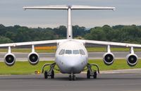OO-DWE @ EGCC - Face to face with BAe146 - by FerryPNL