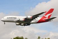 VH-OQA @ EGLL - Qantas A388 on finals in LHR - by FerryPNL