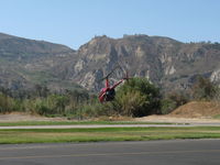 N694DC @ SZP - 2004 Robinson R22 BETA II, Lycoming O-360 derated to 131 Hp, departure climbout to river route - by Doug Robertson