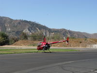 N694DC @ SZP - 2004 Robinson R22 BETA II, Lycoming O-360 derated to 131 Hp, engine warmup near hangar - by Doug Robertson