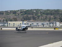 N43266 @ CMA - 1990 Robinson R22 BETA, Lycoming O-320-B2C, at Orbic's ramp near the Control Tower - by Doug Robertson
