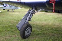 F-AZXJ @ LFFQ - Hawker Sea Fury FB.11, Close view of right main landing gear, La Ferté-Alais airfield (LFFQ) Airshow 2015 - by Yves-Q