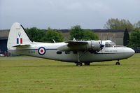 G-BXES @ EGDV - Percival P.66 Pembroke C.1 [P66/101] (Air Atlantique Classic Flight) Hullavington~G 21/05/2005 Wears its former military marks of XL954. - by Ray Barber