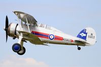 G-GLAD @ LFFQ - Gloster Gladiator II, On display, La Ferté-Alais (LFFQ) Air show 2015 - by Yves-Q