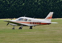 G-EVTO @ EGLM - Piper Cherokee Warrior II at White Waltham. Ex N5012V - by moxy