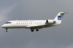 OY-RJB @ EGNT - CL-600-2B19 Regional Jet CRJ-200LR on approach to 25 at Newcastle Airport, April 19th 2007. - by Malcolm Clarke