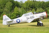 F-AZRD @ LFFQ - North American AT-6D Harvard III, Taxiing to parking area, La Ferté-Alais airfield (LFFQ) Airshow 2015 - by Yves-Q