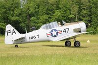 F-AZRB @ LFFQ - North American SNJ-5 Texan, Taxiing to parking area, La Ferté-Alais airfield (LFFQ) Airshow 2015 - by Yves-Q