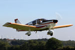 G-BBAW @ X5FB - Robin HR-100-210 II Safari, Fishburn Airfield, September 27th 2015. - by Malcolm Clarke