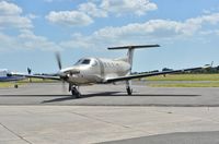 LX-LAB @ EGHH - Arriving at Pilatus Centre - by John Coates