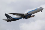 N1997A @ BFI - Dedicated aircraft for Amazon.com. Painted in Prime Air color scheme promoting the company's Prime service. Seen departing BFI to participate in a flyby over nearby Lake Washington. - by Joe G. Walker