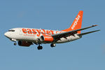 G-EZKG @ EGNT - Boeing 737-73V on approach to 25 at Newcastle Airport, October 26th 2006. - by Malcolm Clarke