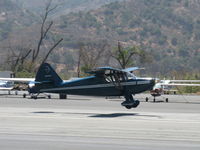 N97344 @ SZP - 1946 Universal Stinson 108 VOYAGER, Franklin 6A4165 165 Hp, stunning condition/appearance, flaps landing Rwy 22 - by Doug Robertson