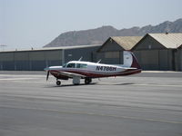 N4786H @ SZP - 1979 Mooney M20j 201, Lycoming IO-360 A&C 200 Hp, taxi to Rwy 22 from hangar - by Doug Robertson