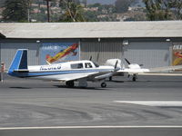 N201ZG @ SZP - 1978 Mooney M20J 201, Lycoming IO-360-A3B6D 200 Hp, holding short Rwy 22 - by Doug Robertson