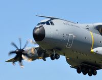 ZM410 @ EGFH - Low flypast over Runway 22 by RAF Atlas C.1 aircraft coded 410 of the Brize Norton Transport Wing. - by Roger Winser