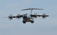 ZM410 @ EGFH - RAF Atlas C.1 aircraft coded 410 of the Brize Norton Transport Wing makes a low pass over Runway 22. - by Roger Winser