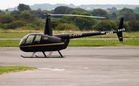 G-EEZR @ EGFH - Visiting Raven II helicopter operated by Geezer Aviation. - by Roger Winser