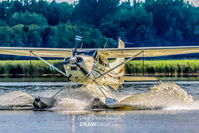 N4220Q @ 8YR - Cessna 185 N4220Q taxis in to Surfside Seaplane base in Lino Lakes, MN - by Greg Drawbaugh