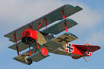 G-BVGZ @ EGBR - Fokker DR1 Triplane Replica Hibernation Fly-In, The Real Aeroplane Company, Breighton Airfield, October 7th 2012. - by Malcolm Clarke