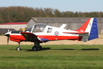 G-BZME @ EGBR - Scottish Aviation Bulldog T.1. Hibernation Fly-In, The Real Aeroplane Club, Breighton Airfield, October 7th 2012. - by Malcolm Clarke