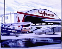 N4408C - This is an acrylic painting on canvas titled: Fla Airmotive I painted with my airbrush from a photo I took at the Lantana Airport in 1974. I painted this plane 4 times in different angles and one hangs in the Smithsonian Air and Space Museum. - by Artist: Clarence Measelle  www.measelleart.com (see; Archives)