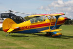 G-ICAS @ EGBR - Aviat Pitts S-2B at The Real Aeroplane Company's Wings & Wheels Weekend, Breighton Airfield, September 2nd 2012. - by Malcolm Clarke