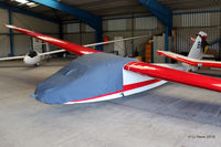BGA 1131 @ X6AB - Rare vintage glider hangered at Aboyne - by Clive Pattle