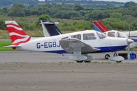 G-EGBJ @ EGFH - Cherokee Warrior II, Aeros Cardiff based, previously N8283C, G-BNNS, G-CPFM, seen parked up. - by Derek Flewin