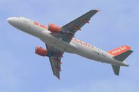 G-EZUS @ LFPG - Airbus A320-214, Take off rwy 27L, Roissy Charles De Gaulle airport (LFPG-CDG) - by Yves-Q