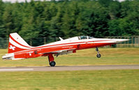 J-3082 @ EGVA - Patrouille Suisse landing after it's display at RIAT. - by kenvidkid
