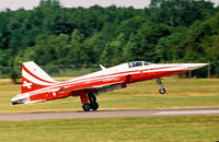 J-3084 @ EGVA - Patrouille Suisse landing after it's display at RIAT. - by kenvidkid