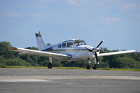 G-TAMS @ EGTF - Beech A23-24 Musketeer Super III at Fairoaks. Ex OY-DKF - by moxy
