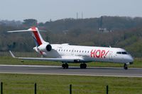 F-GRZL @ LFRB - Canadair Regional Jet CRJ-701, Take-off run Rwy 07R, Brest-Bretagne Airport (LFRB-BES) - by Yves-Q