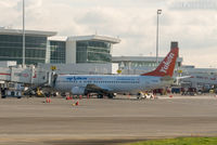 C-FANB @ CYVR - Parked in domestic, shot from another aircraft on departure on the south runway. - by Remi Farvacque