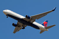 N182DN @ EGLL - Boeing 767-332ER [25987] (Delta Air Lines) Home~G 16/06/2015. On approach 27R.