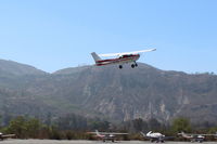 N714HH @ SZP - 1977 Cessna 150, Continental O-200 100 Hp, takeoff climb Rwy 22 - by Doug Robertson
