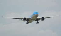 PH-BVI @ EHAM - KLM B-777 approaching the Polderbaan, Amsterdam Schiphol - by Paul H