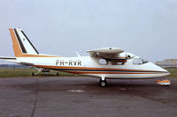 PH-RVR @ EHAM - Partenavia P.68B Victor [75] Amsterdam-Schiphol~PH 29/08/1976. From a slide. - by Ray Barber