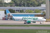 N235FR @ KTPA - Frontier Airbus A320 (N235FR) Pike the Otter sits on the ramp at PEMCO