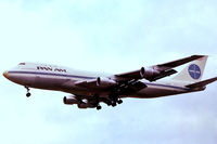 N770PA @ EGLL - N770PA   Boeing 747-121 [19660] (Pan American Airways) Heathrow~G @ 11/04/1979. On finals 28L. From a slide.