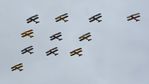 G-AIXJ @ EGTH - 45. Eleven Members of the Tiger Nines at 'A Gathering of Moths,' Old Warden Aerodrome, Beds, July 2016.