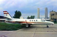 OE-FPH @ LOWW - Cessna Citation I/SP [501-0173] Vienna-Schwechat~OE 04/05/1983. From a slide. - by Ray Barber