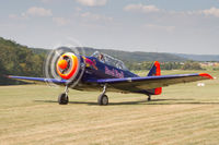 D-FHGK @ EDST - Taxying out to display at the 2016 Hahnweide Oldtimer Fliegertreffen - by alanh