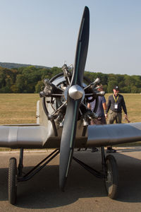 D-EBMX @ EDST - Engine and propellor detail, showing the strips of LEDs which produce the illuminated BMW logo; at the 2016 Hahnweide Oldtimer Fliegertreffen - by alanh