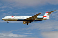 OE-LVA @ EGLL - Fokker F-100 [11490] (Austrian Arrows) Heathrow~G 01/09/2006. On finals 27L.