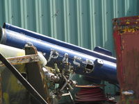 G-PASD - not a lot left now!! behind WSM museum hangar - by magnaman