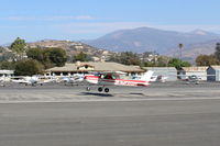 N714HH @ SZP - 1977 Cessna 150M, Continental O-200 100 HP, landing Rwy 22 - by Doug Robertson
