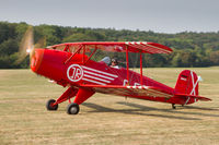 D-EFJR @ EDST - Taxying for departure at the 2016 Hahnweide Oldtimer Fliegertreffen - by alanh